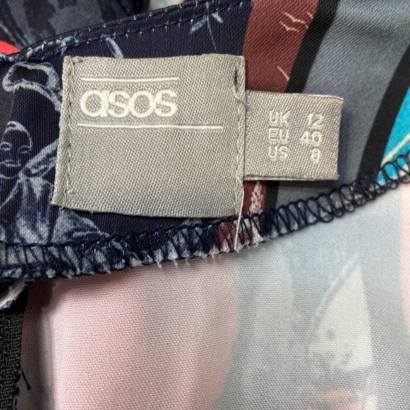 ASOS Kimono-Inspired Multicolored Tie-Waist Midi Dress - Picture 7 of 7